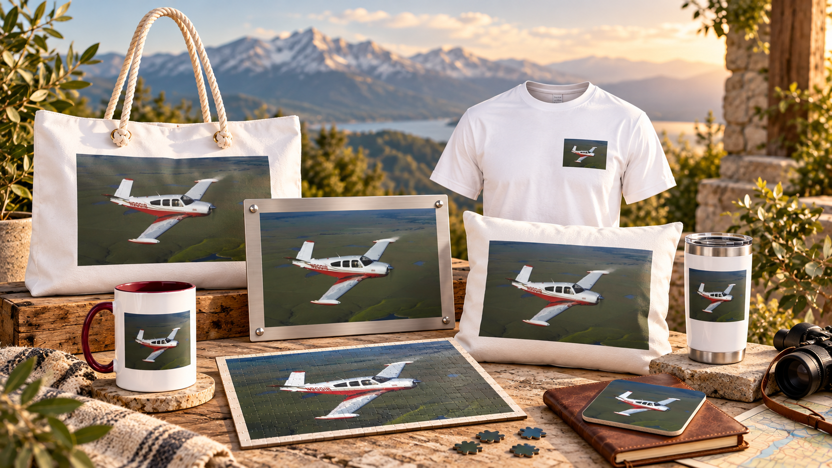 Adventure flight merchandise display